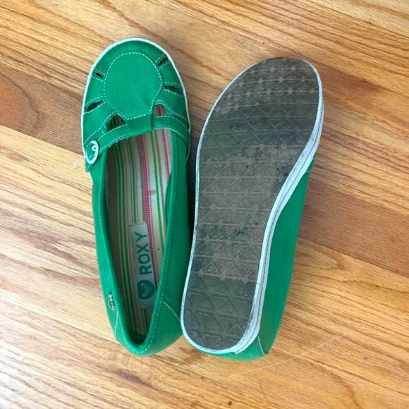 Roxy Green Wedge Heel Summer ☀️ Shoe Lady’s Size 9 - Picture 2 of 7